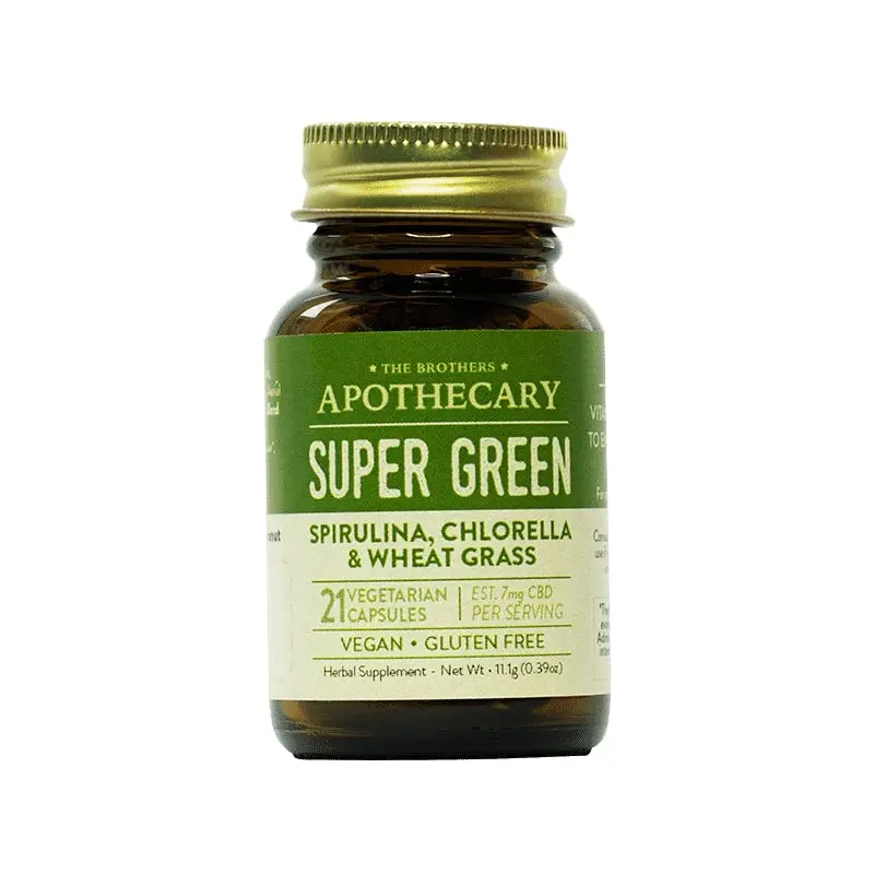 Super Greens CBD Capsules by The Brothers Apothecary - 1oz Bottle