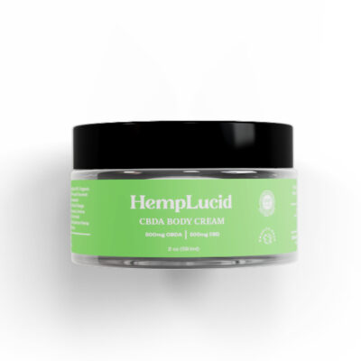 Hemplucid Vegan CBDa Body Cream 1000mg - Photo of Front of Jar