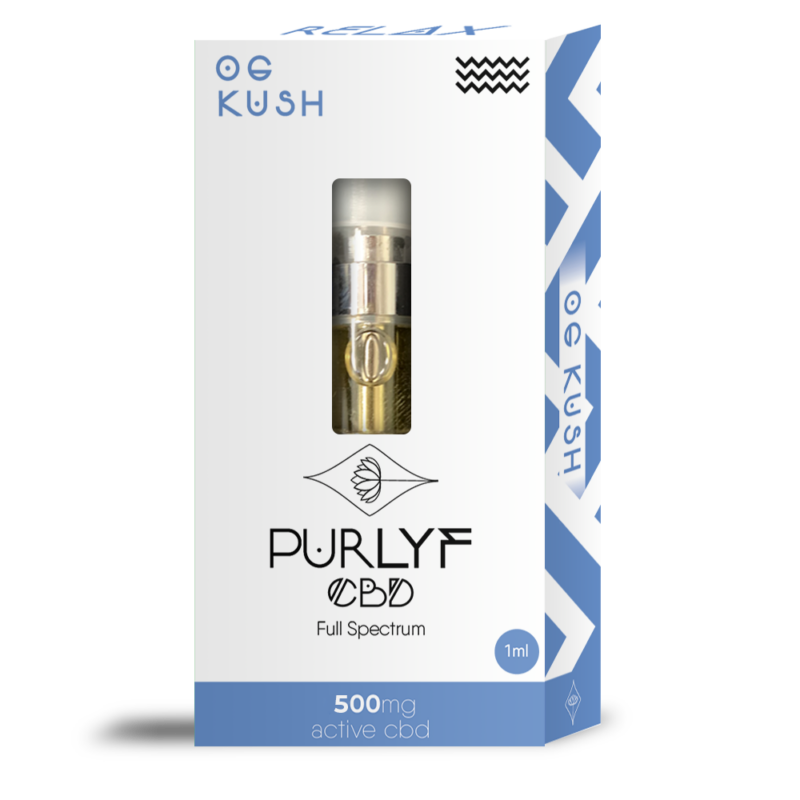 Premium CBD Vape Cartridges by Purlyf CBD - OG Kush - Relax 500mg CBD