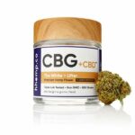 CBG+CBD Lifter Flower by hhemp.co Photo of Jar and Bud on the Outside