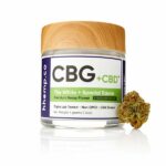 CBG+CBD Special Sauce Flower by hhemp.co Photo of Jar with Bud on the Outside