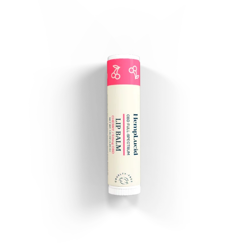 Hemplucid Vegan Full Spectrum CBD Lip Balm - Cherry