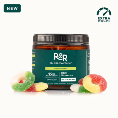 R+R Medicinals Full Spectrum CBD Gummies - 60mg Extra Strength