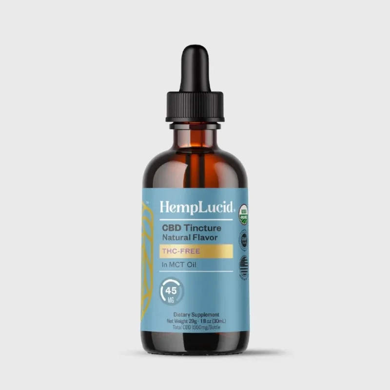 HempLucid 1350mg THC Free CBD Oil Tincture - Front of Bottle