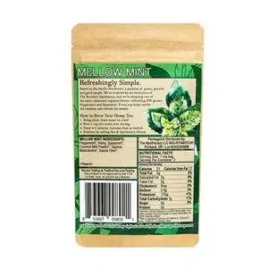 Organic Mellow Mint CBD Tea - Herbal Tea 3 Pack Photo of Back