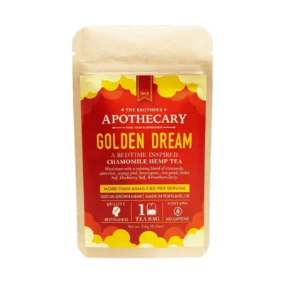 The Brothers Apothecary Golden Dream CBD Tea - 1 Pack Front