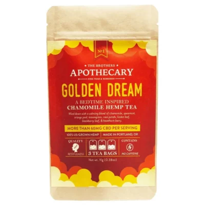 The Brothers Apothecary Golden Dream CBD Tea - 3 Pack Front