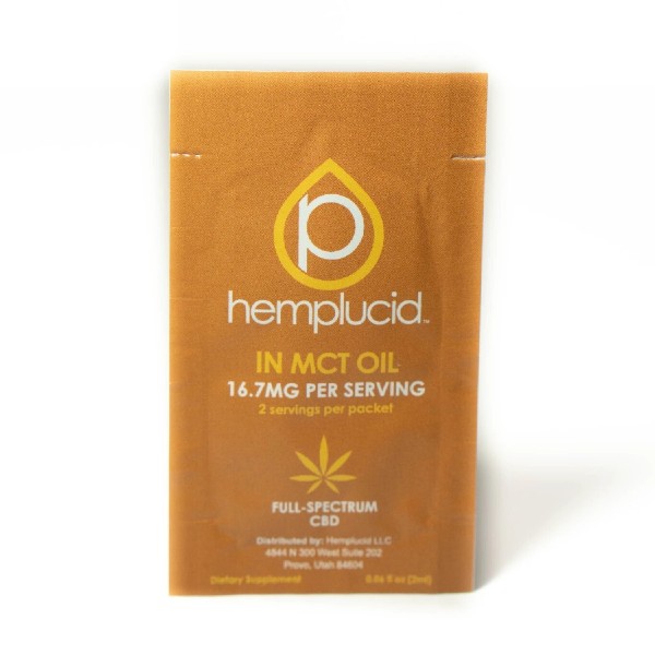 Image of Hemplucid Full Spectrum CBD in MCT Oil Sample Packet - 2 Servings | The Mass Apothecary