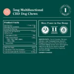 R&R CBD 5mg Dog Chews Product Details Label