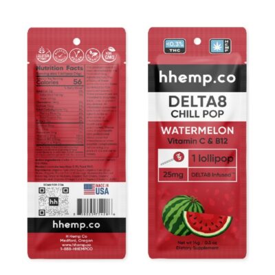 HH D8 Infused Watermelon Lollipop 25mg - 3 Pack