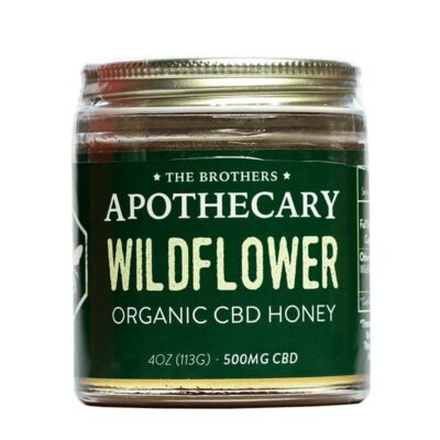 Organic Wildflower CBD Honey by The Brothers Apothecary - 4oz Front of Jar