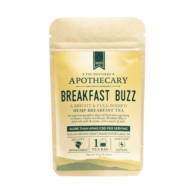 The Brothers Apothecary Breakfast Buzz CBD Tea - Organic Hemp Tea by - 1 Pack Bag