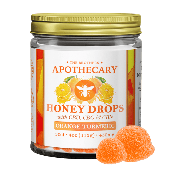 Orange Turmeric Honey Drops - CBN-CBG-CBD Gummies