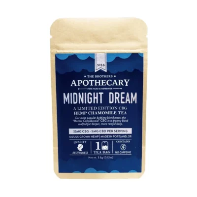 The Brothers Apothecary Midnight Dream CBG and CBD Tea - 1 Pack Bag