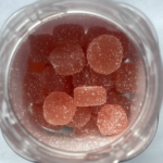 Cotton Candy Kush CBD and THC Gummies - Photo of Gummies Up Close