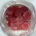 Watermelon Sorbet CBD and THC Gummies - Photo of Gummies Up Close