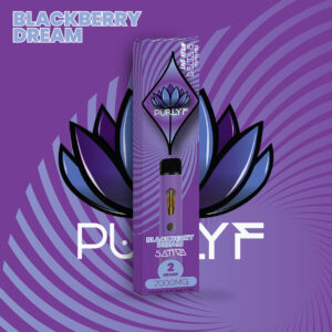 Purlyf Blackberry Dream Live Resin Delta 8 Disposable Vape - 2G 2000mg D8 - Decorative Background