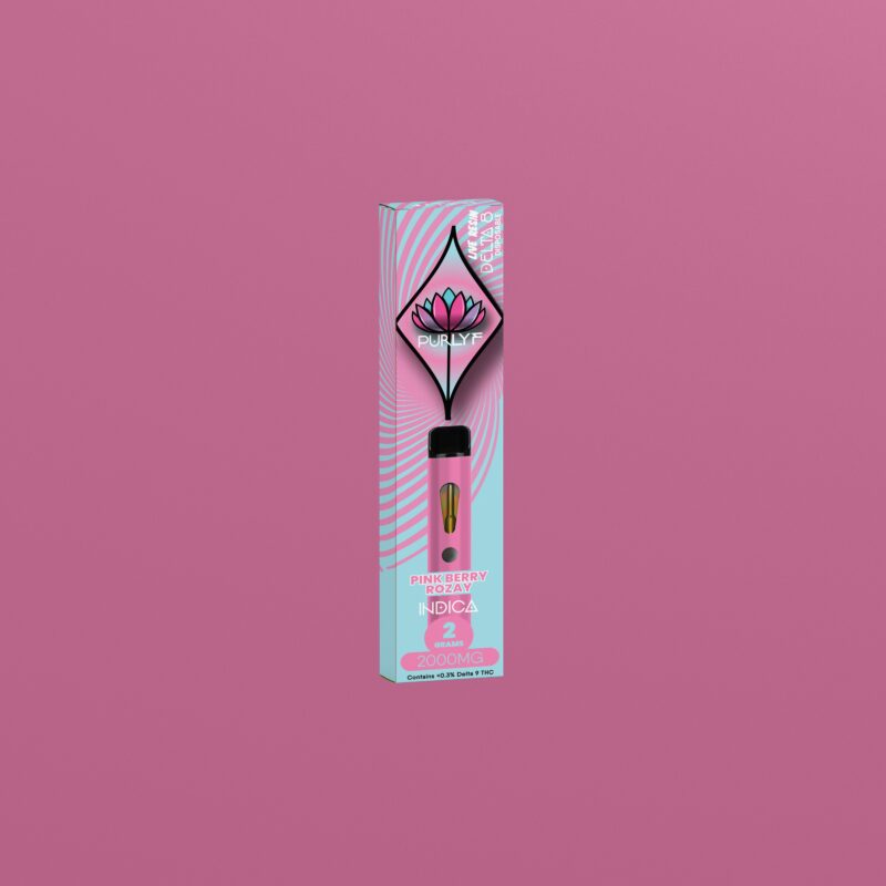 Purlyf Pink Berry Rozay Live Resin Delta 8 Disposable Vape - 2G 2000mg D8