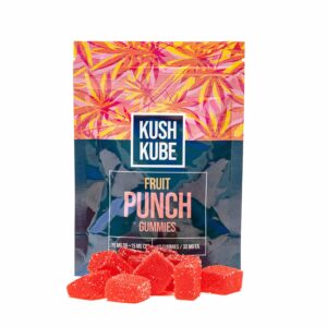 Kush Kube Fruit Punch Delta 9 THC Gummies