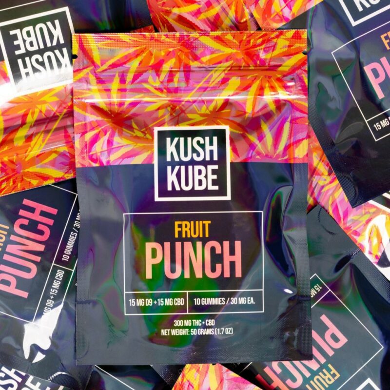 Kush Kube Fruit Punch THC Gummies