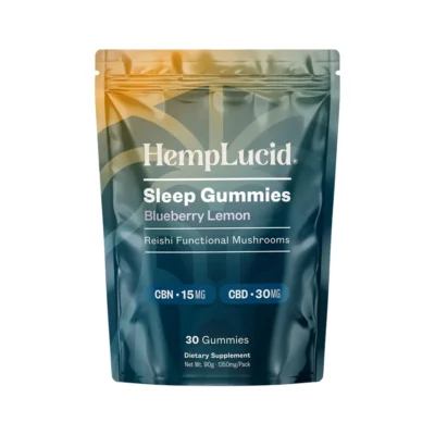 Hemplucid CBD + CBN Sleep Gummies with Mushrooms - 30 Count Bag Front
