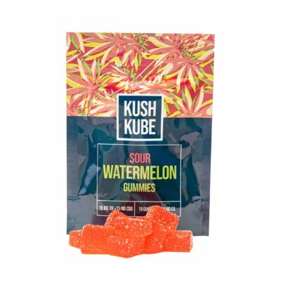Kush Kube Sour Watermelon Delta 9 THC Gummies