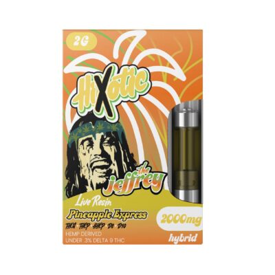 Hixotic The Jeffrey Live Resin Vape Carts - 2 Gram - 2000mg - Pineapple Express Hybrid