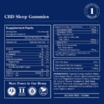 R&R CBD Sleep Gummies with CBN - Nutrition Facts Label