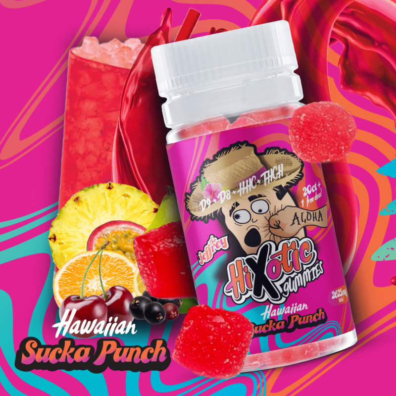 Hixotic The Jeffrey THC Gummies - Hawaiian Sucka Punch Decorative Photo