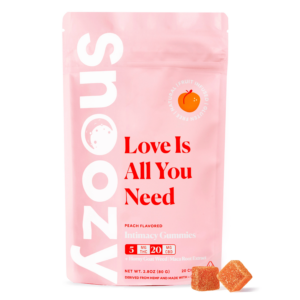 Snoozy Intimacy Delta 9 THC Gummies with CBD - Front of Bag
