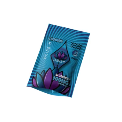 Purlyf Delta 8 THC Gummies - 10 Pack - Blueberry 100mg D8 Gummies