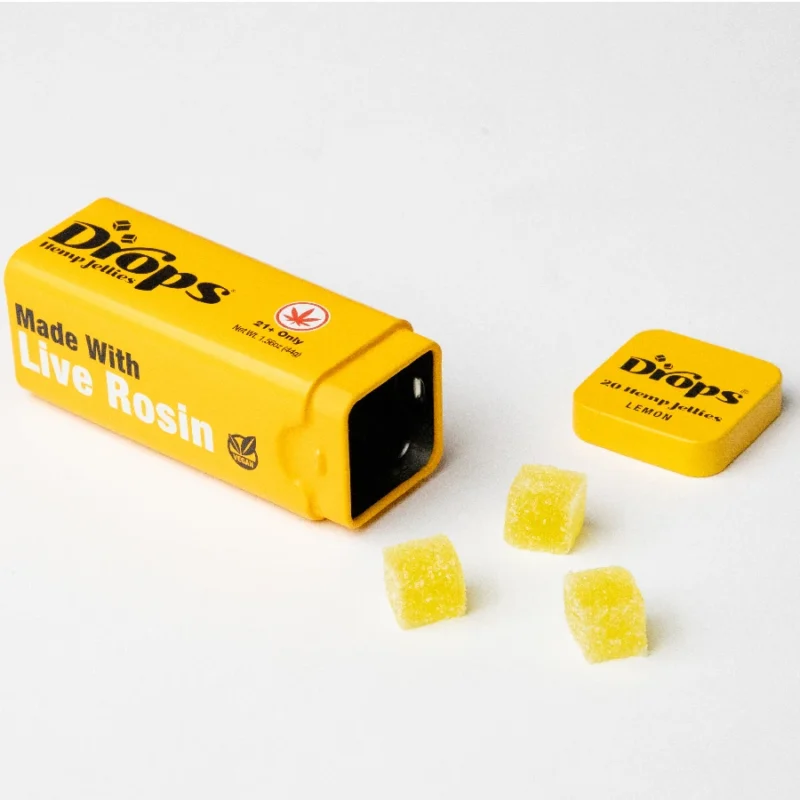 Drops Live Rosin Sativa THC Gummies - Sour Pineapple
