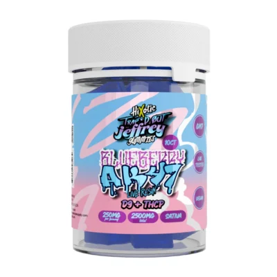 Hixotic Trap'd Out Jeffrey THC Gummies - Extra Strength - Blueberry AK47 Sativa