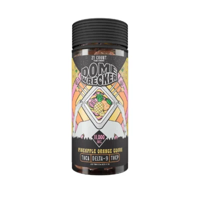 Dome Wrecker THC Gummies - Pineapple Orange Guava 21 Count Bottle