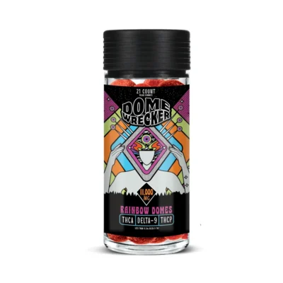 Dome Wrecker THC Gummies - Rainbow Domes 21 Count Bottle