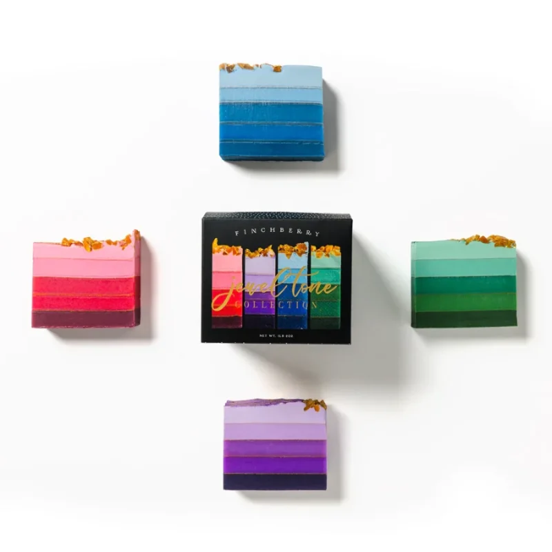 Finchberry 4 Soap Bar Gift Box - Jewel Tone Collection