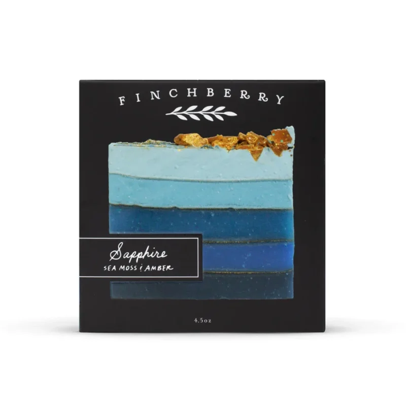 Finchberry Sapphire Handcrafted Vegan Soap - Sea Moss + Amber