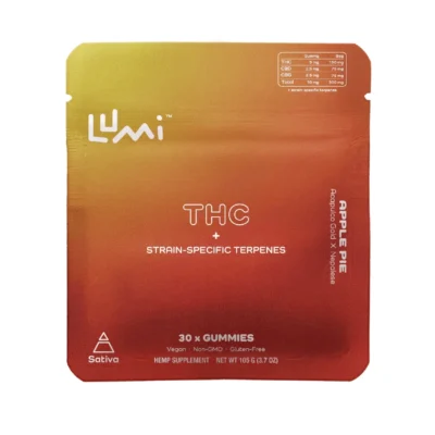 Lumi Apple Pie THC Gummies - Sativa - 30 count Bag