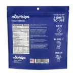 Nutrisips Recharge Energy Ready Sip Gel - Back of 15 Count Bag