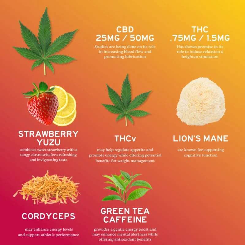 Alchemy Naturals CBD Uplift Gummies Infographic with Ingredients