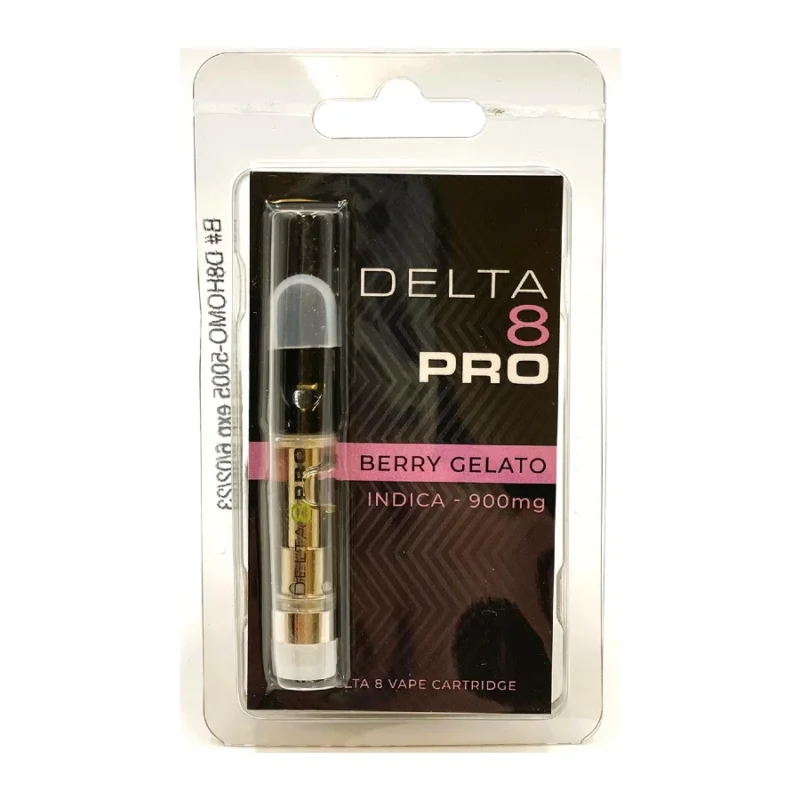 Berry Gelato Delta 8 Vape Cartridge - 1ML D8 Cart - Indica