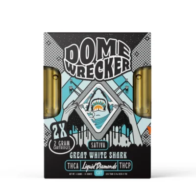 Domewrecker 2 Gram X 2 THC Carts - THCp + THCa - Sativa Great White Shark