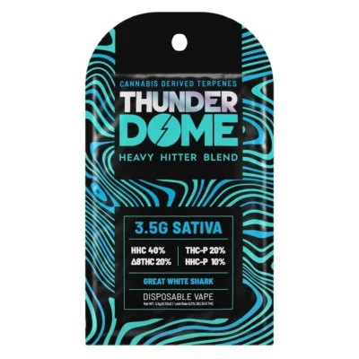 Dome Wrecker Thunder Dome Heavy Hitter Blend 3.5 G THC Disposable Vape - Great White Shark - Sativa