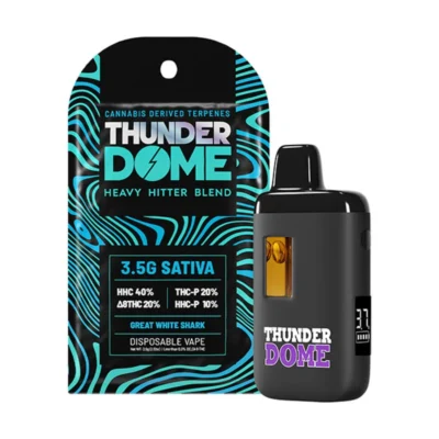 Thunder Dome Heavy Hitter Blend 3.5 G THC Disposable Vape - Great White Shark - Sativa
