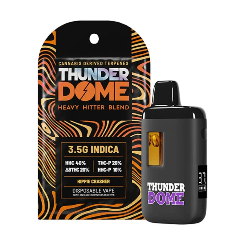 Thunder Dome Heavy Hitter Blend 3.5 G THC Disposable Vape - Hippie Crasher - Indica