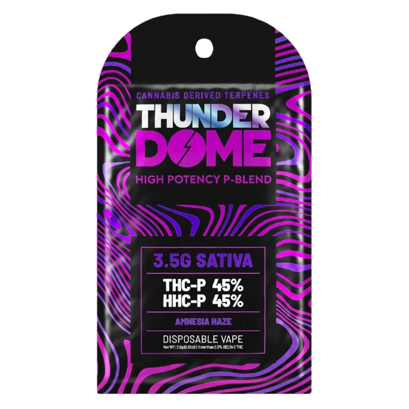 Thunder Dome High Potency P Blend THC Disposable – 3.5G - Amnesia Haze Sativa