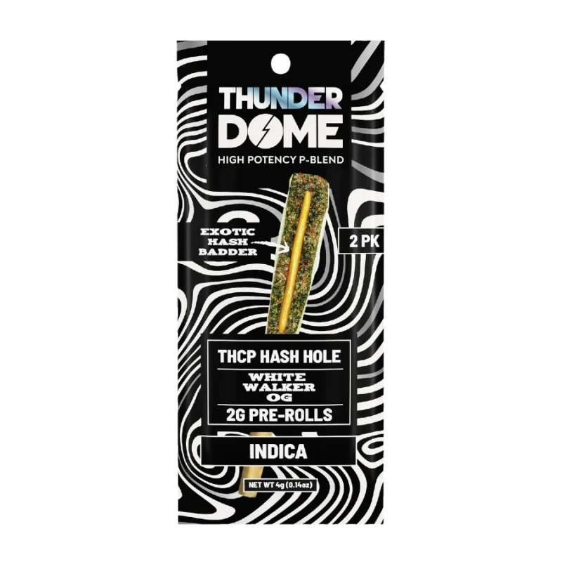 Thunder Dome High Potency P Blend THCp Hash Hole Prerolls - White Walker OG - Indica