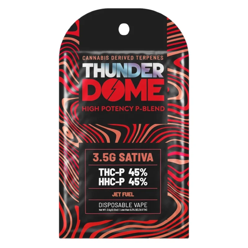 Jet Fuel Dome Wrecker Thunder Dome High Potency P Blend THC Disposable – Sativa