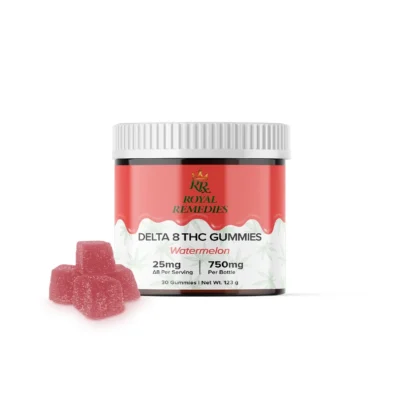 25mg Delta 8 THC Gummies by Royal Remedies - Watermelon