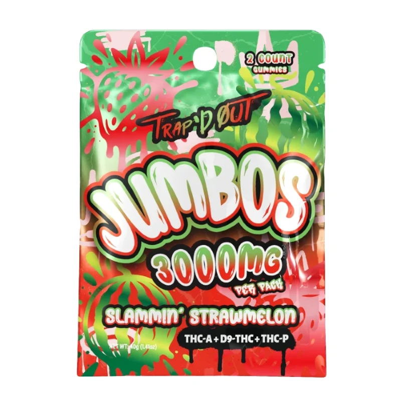 Hixotic Trap'd Out 3000mg Jumbo THC Gummies - Slammin' Strawmelon